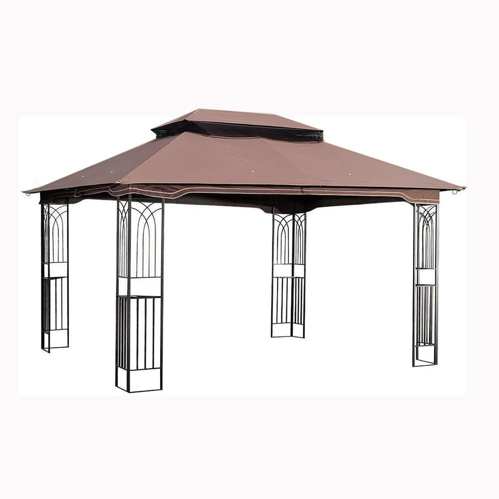 157" X 157" Brown Metal Gazebo — view 2