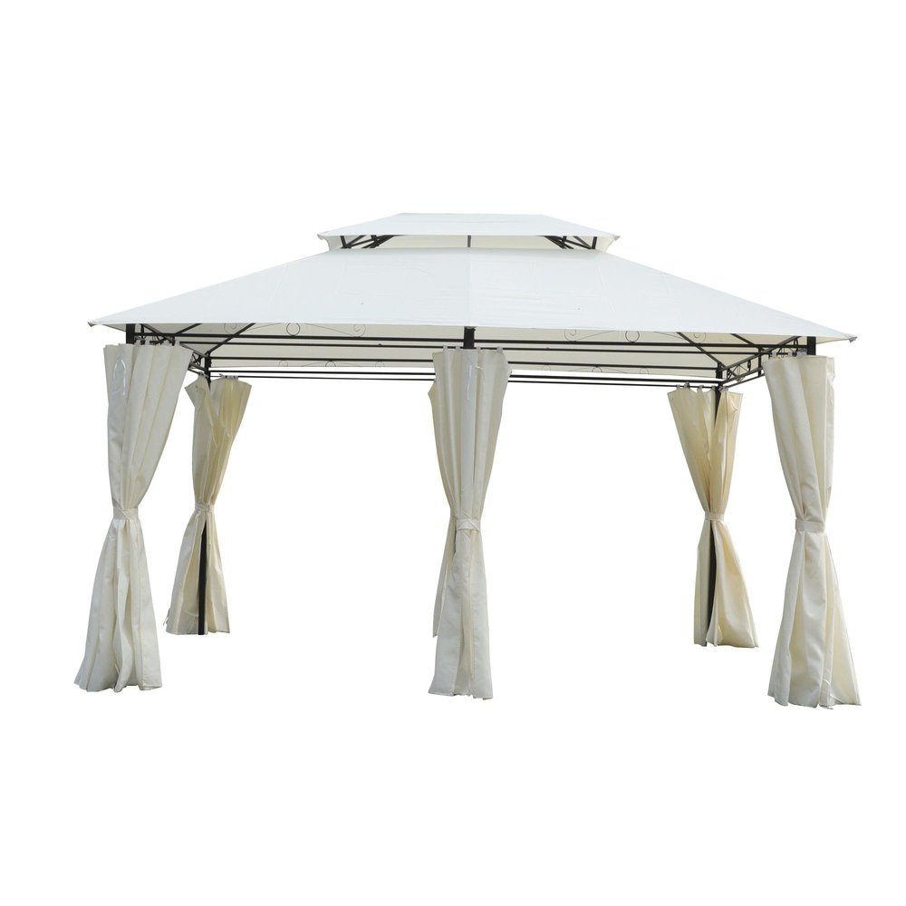 157" X 157" Gray Metal Gazebo HomeRoots