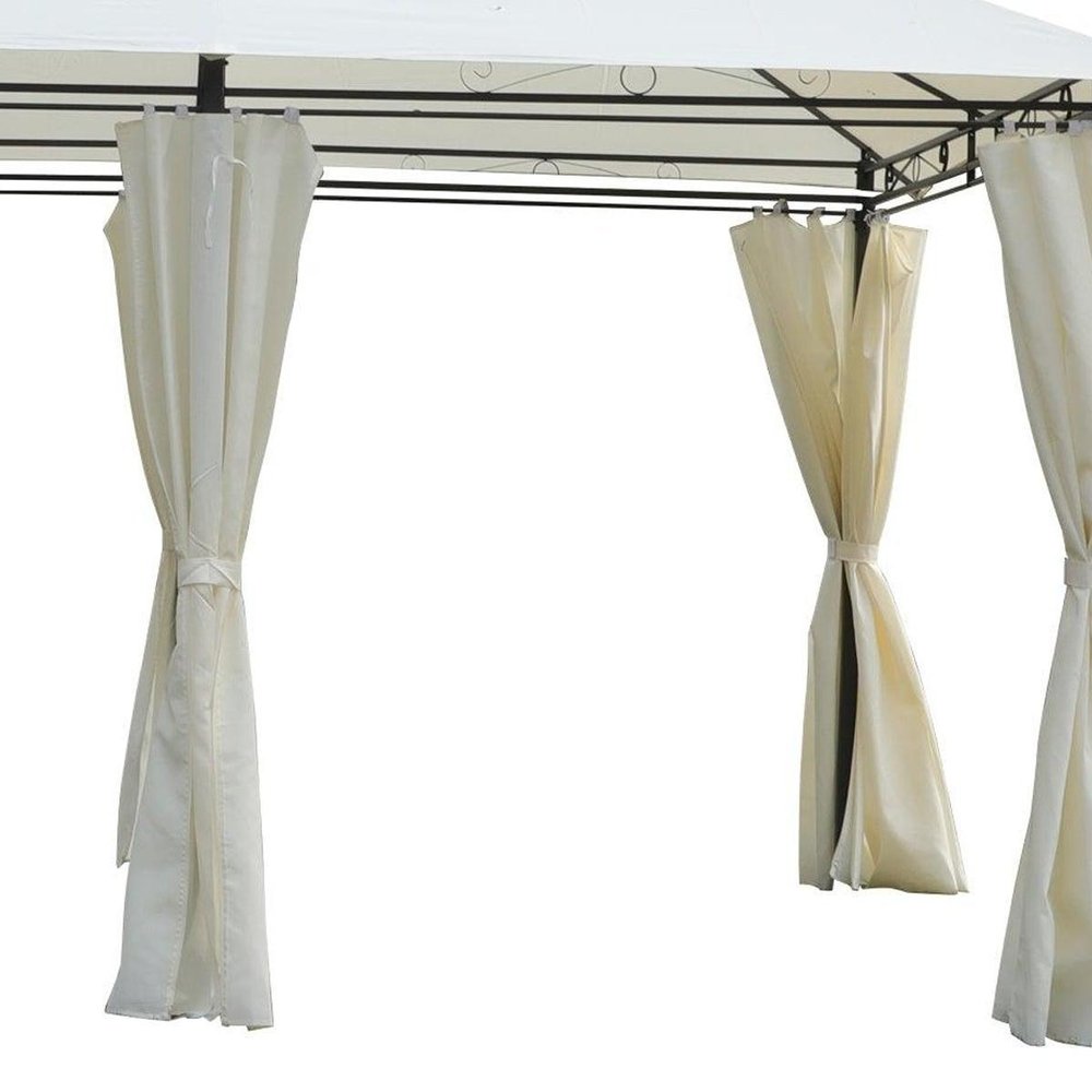 157" X 157" Gray Metal Gazebo — view 2