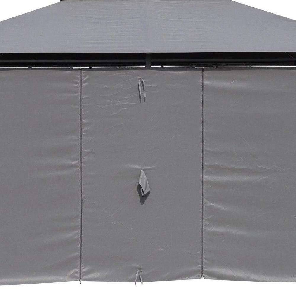 157" X 157" Gray Metal Gazebo HomeRoots