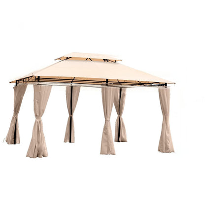 157" X 157" Gray Metal Gazebo HomeRoots