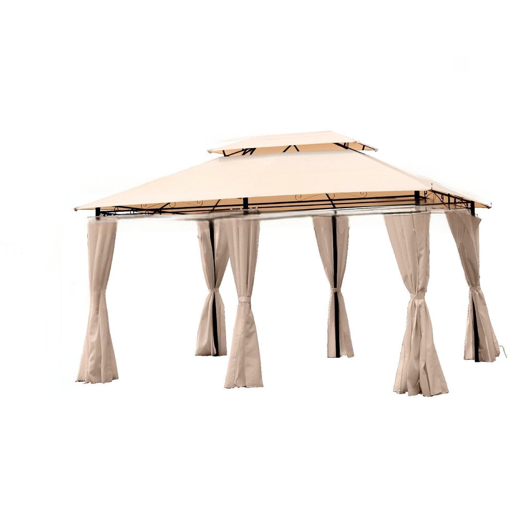 157" X 157" Gray Metal Gazebo HomeRoots