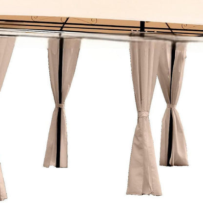 157" X 157" Gray Metal Gazebo HomeRoots