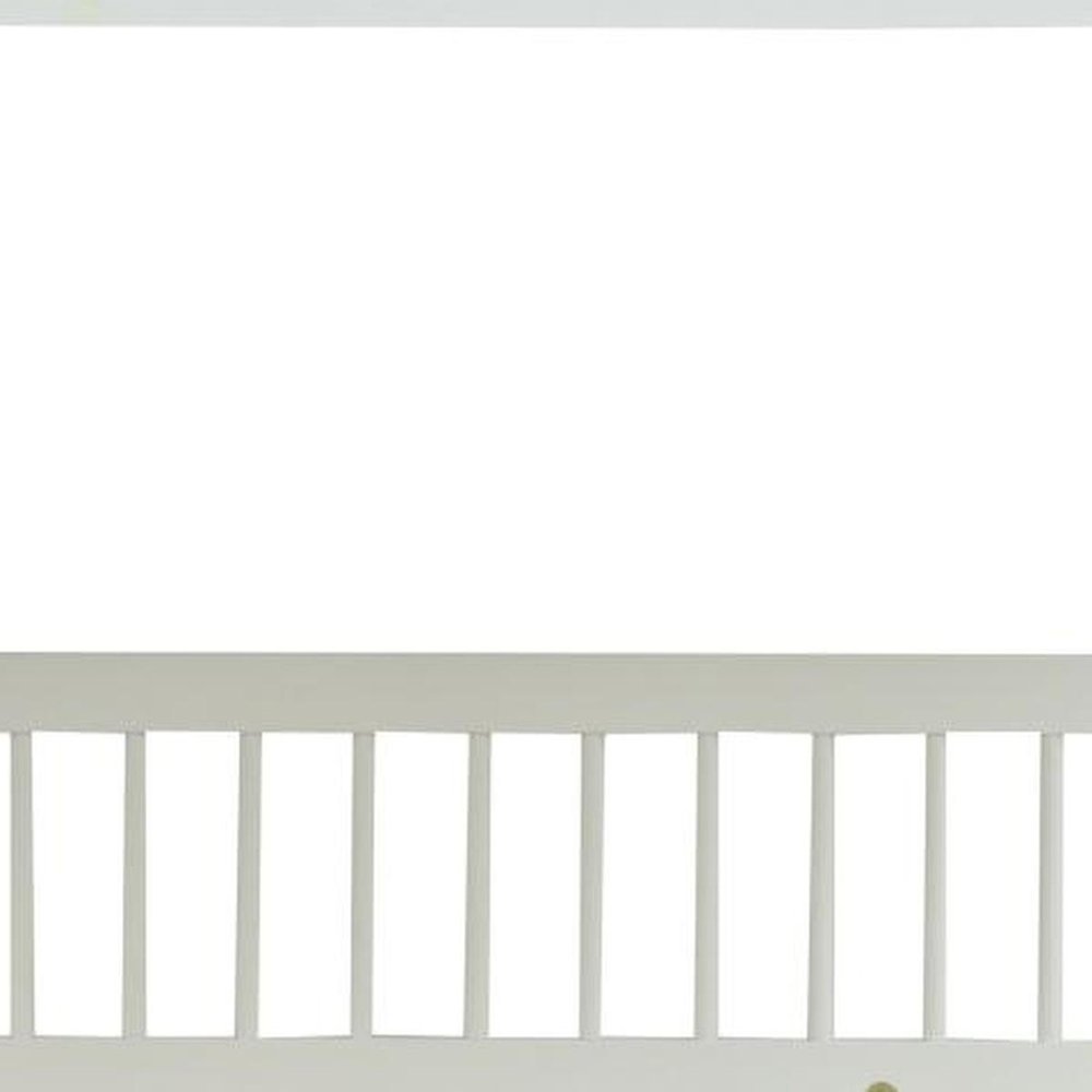 White Twin Over Twin Solid Wood Bunk Bed HomeRoots