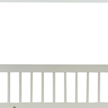 White Twin Over Twin Solid Wood Bunk Bed HomeRoots