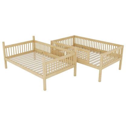 White Twin Over Twin Solid Wood Bunk Bed HomeRoots