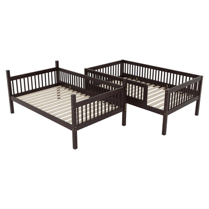 White Twin Over Twin Solid Wood Bunk Bed HomeRoots
