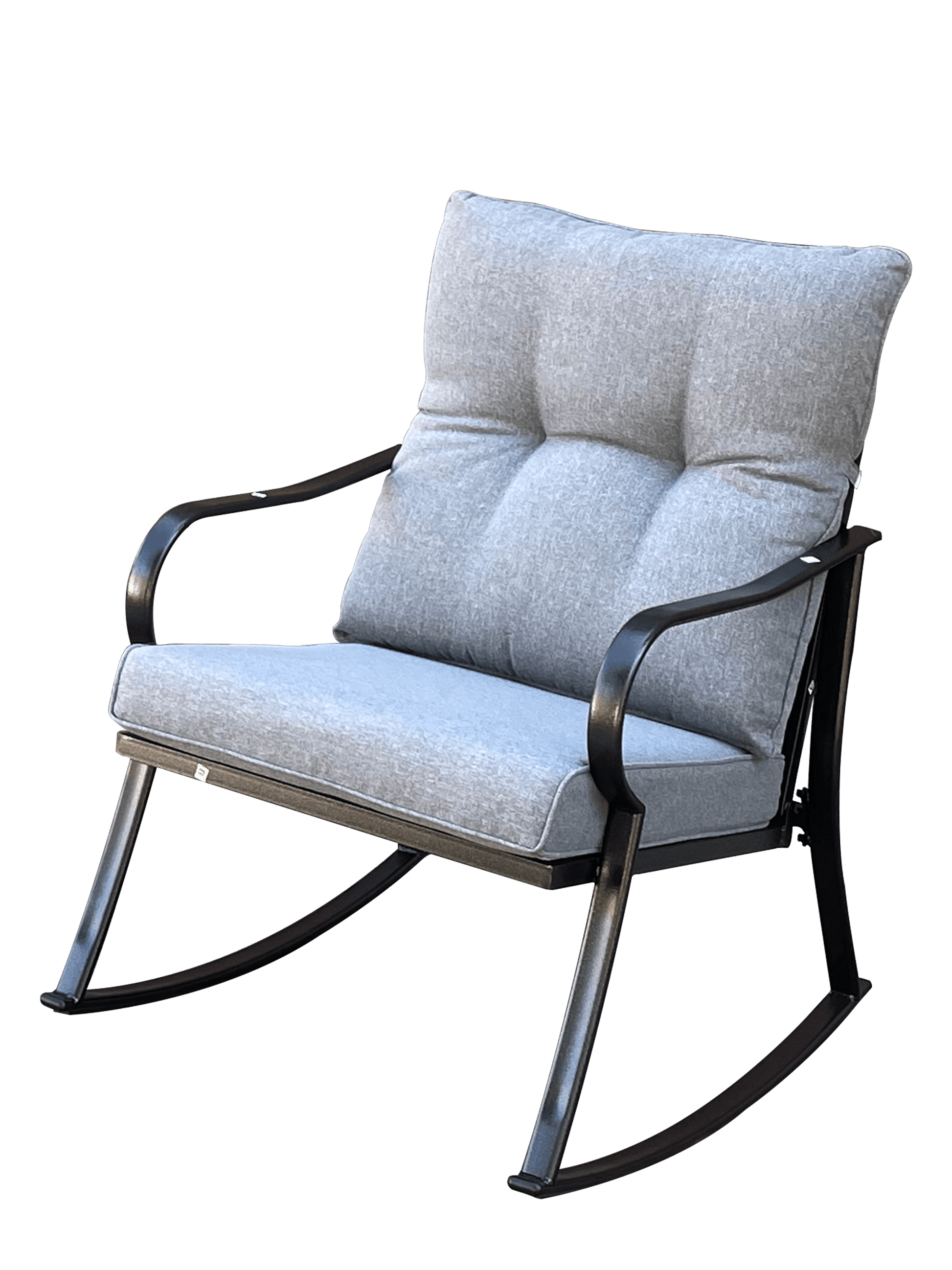 ROCKER SET CHAIR AND TEAPOY Medium grey - FurniFindUSA