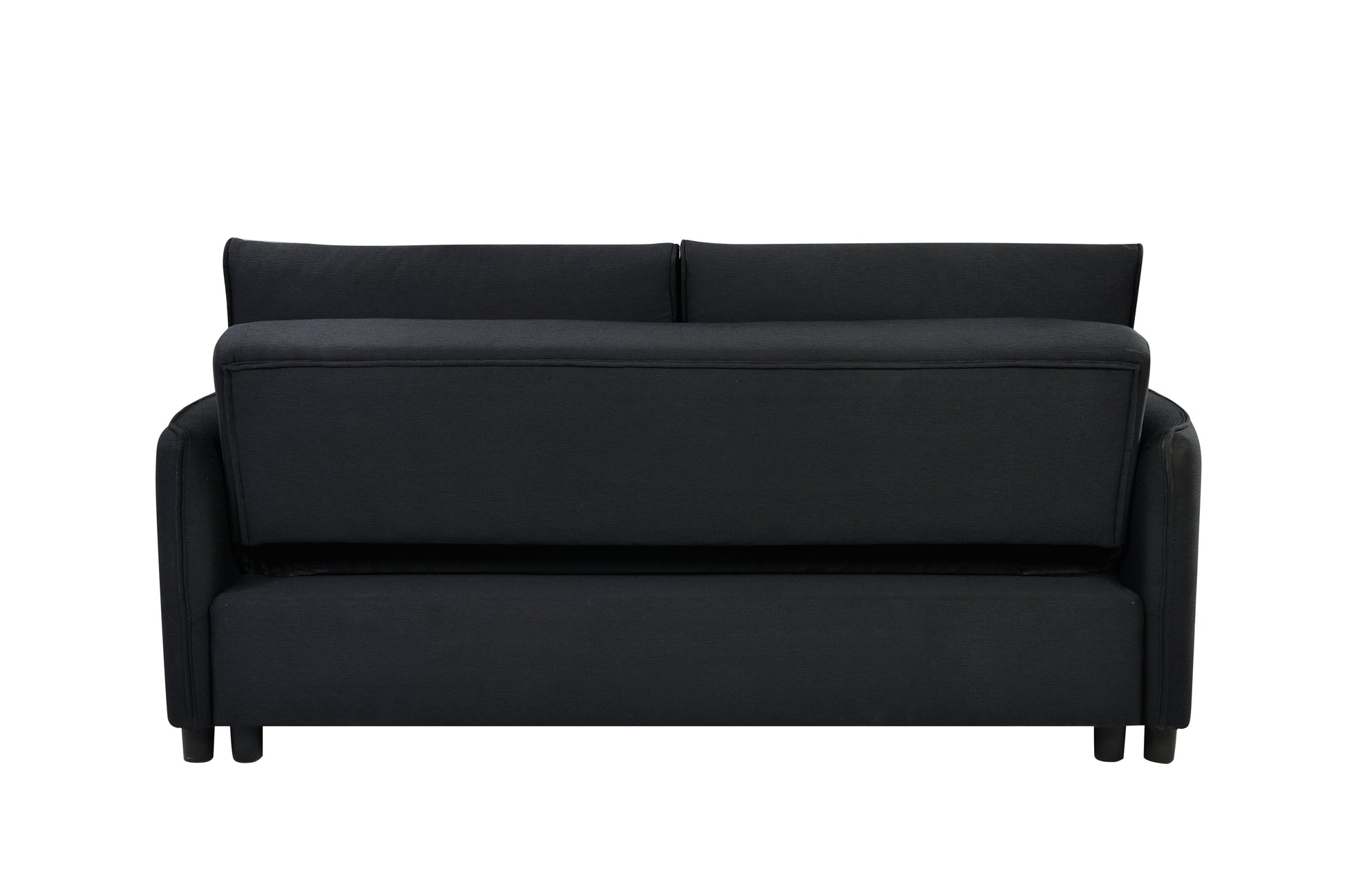 3 in 1 Convertible Sleeper Sofa Bed Modern Fabric Loveseat Futon Sofa Couch w/Pullout Bed Black - FurniFindUSA