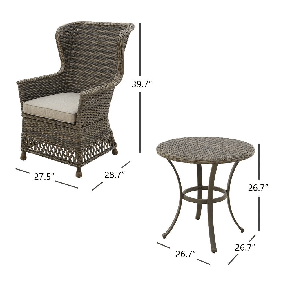 3 Pieces Outdoor Patio Wicker Furniture Set - FurniFindUSA