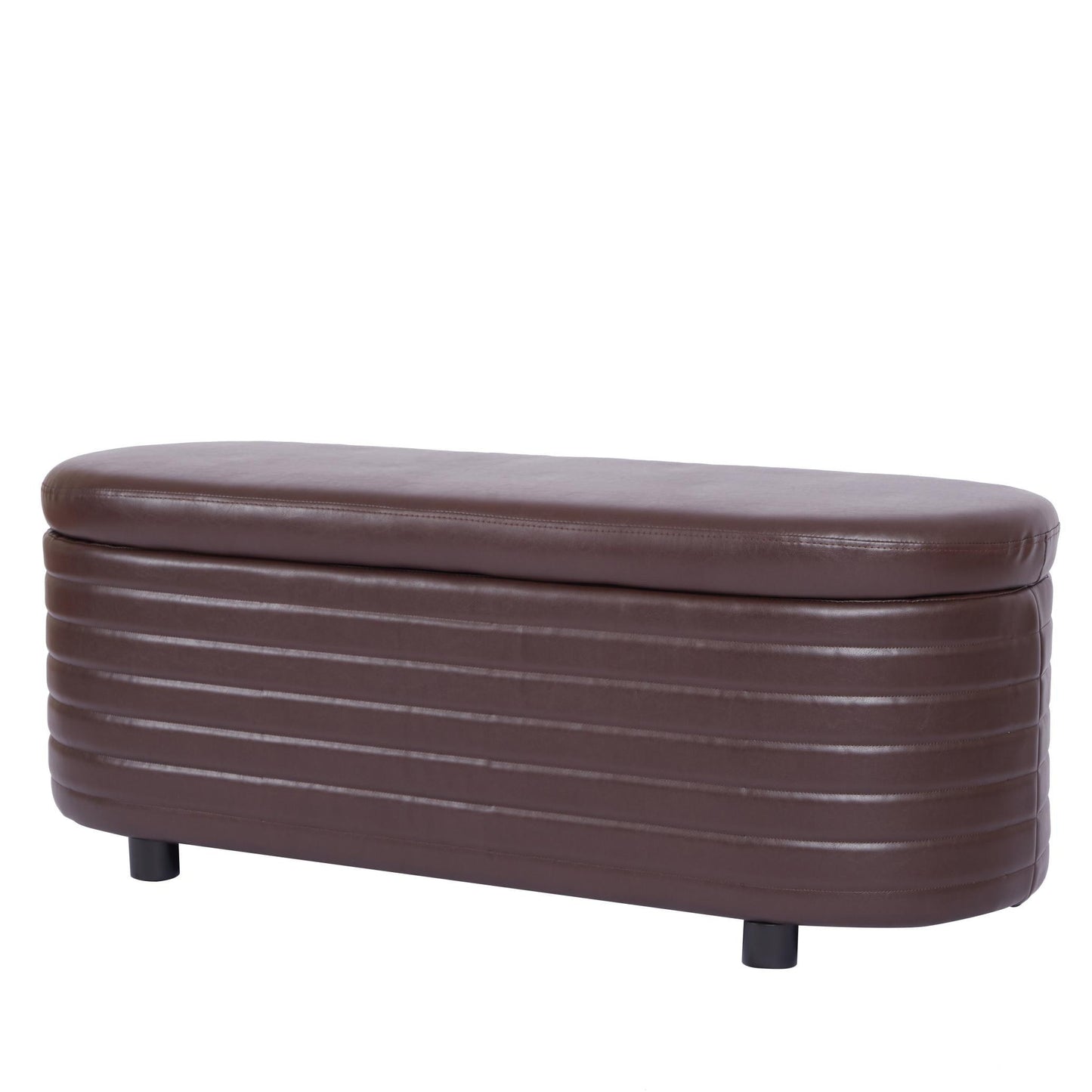 Multi-functional storage PU material sofa stool. - FurniFindUSA