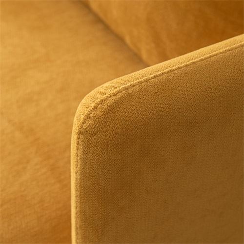 Modern fabric accent armchair,upholstered single sofa chair,Yellow Cotton Linen-30.7'' - FurniFindUSA