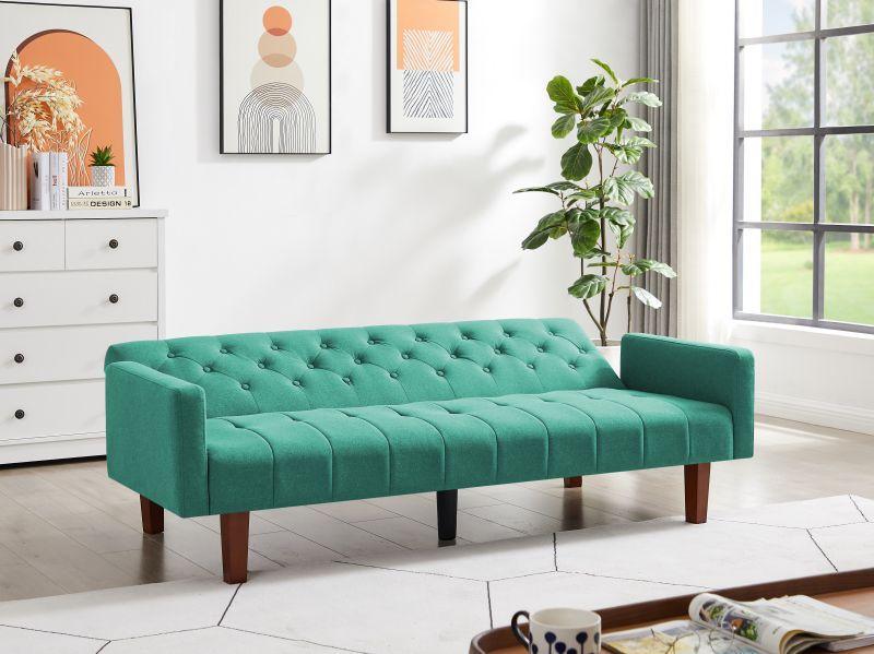 Factory Tufted Back Sofa Mid-Century Convertible Sofa Bed for Living Room - FurniFindUSA