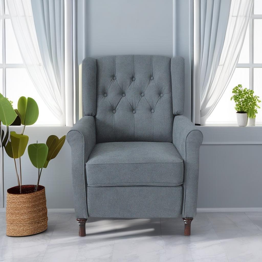 Redde Boo New Design Classic Dark Gray Waterproof Fabric Living Room Pull Button Sofa - FurniFindUSA