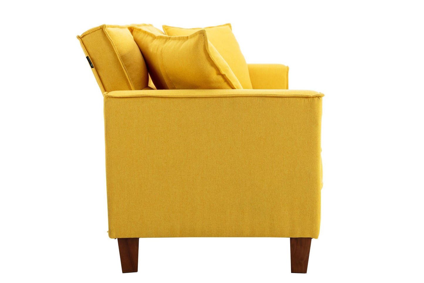 Hot Selling Solid Color Sofa Easy Assemble 2 Seater Furniture Breathable Linen Sofa Stool - FurniFindUSA