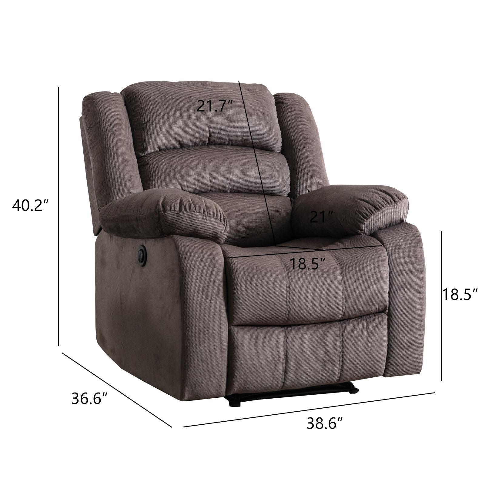 Classic Electric Recliner with Soft Cushion and Back, Small Sofa with Comfortable Armchair - FurniFindUSA