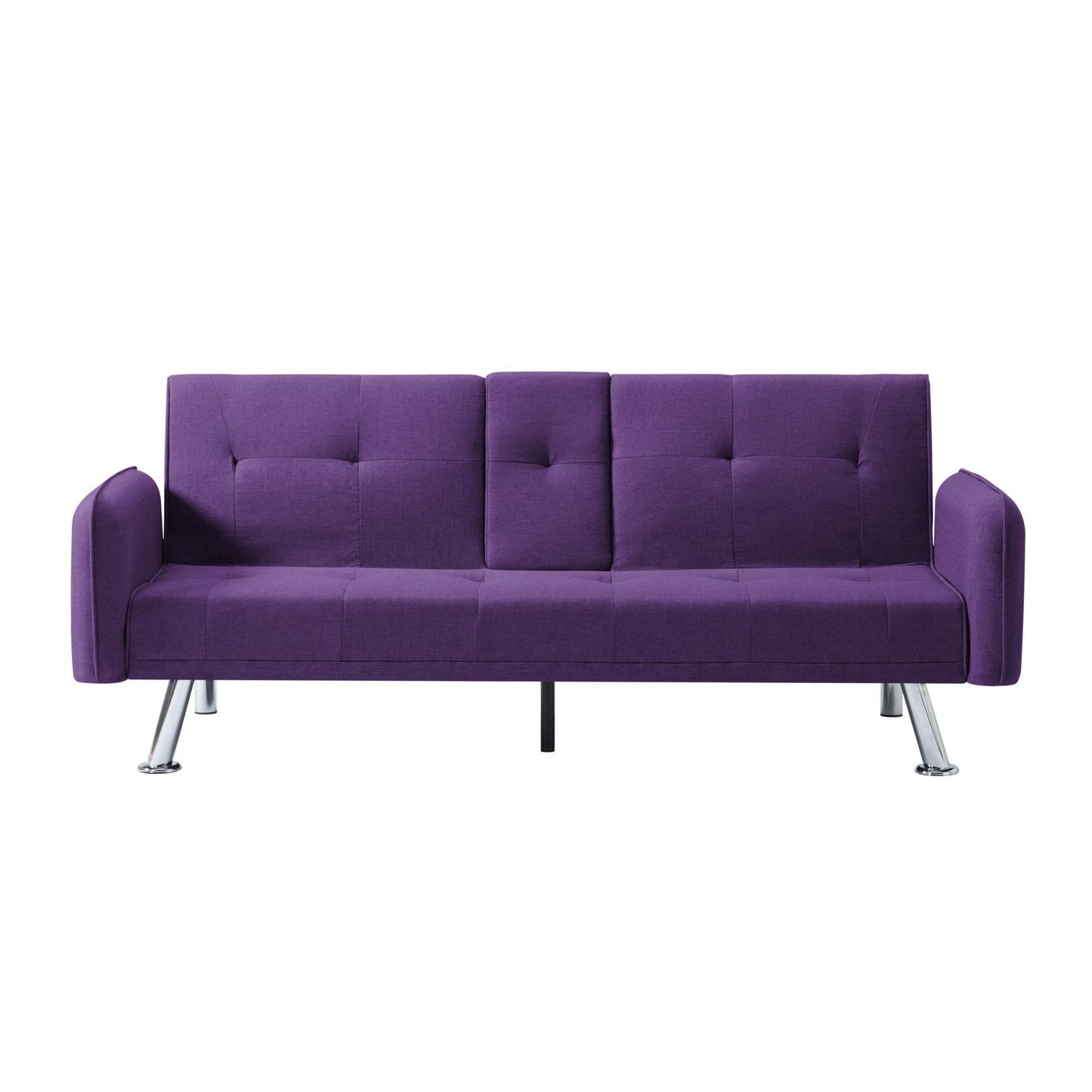 74.8” Futon sleeper sofa bed（Please note that the center leg is an iron leg tube） - FurniFindUSA