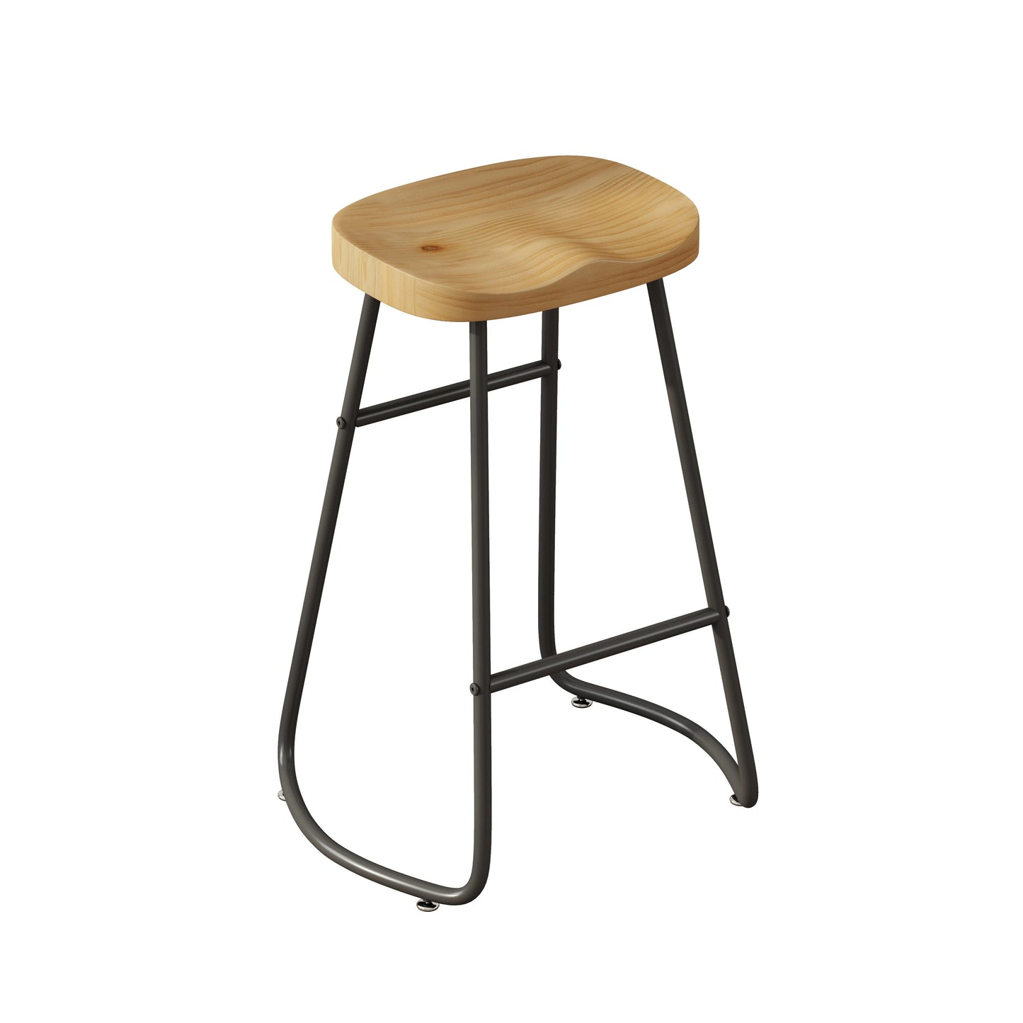 29.52" Stylish and Minimalist Bar Stools Set of 2 Counter Height Bar Stools for Kitchen Island Wood Color - FurniFindUSA