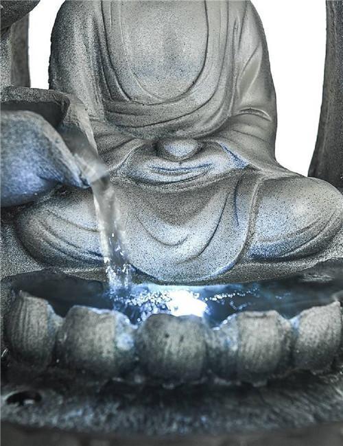 11inches Buddha Fountain Tabletop Decorative Waterfall with Submersible Pump for Office Home Decor - FurniFindUSA