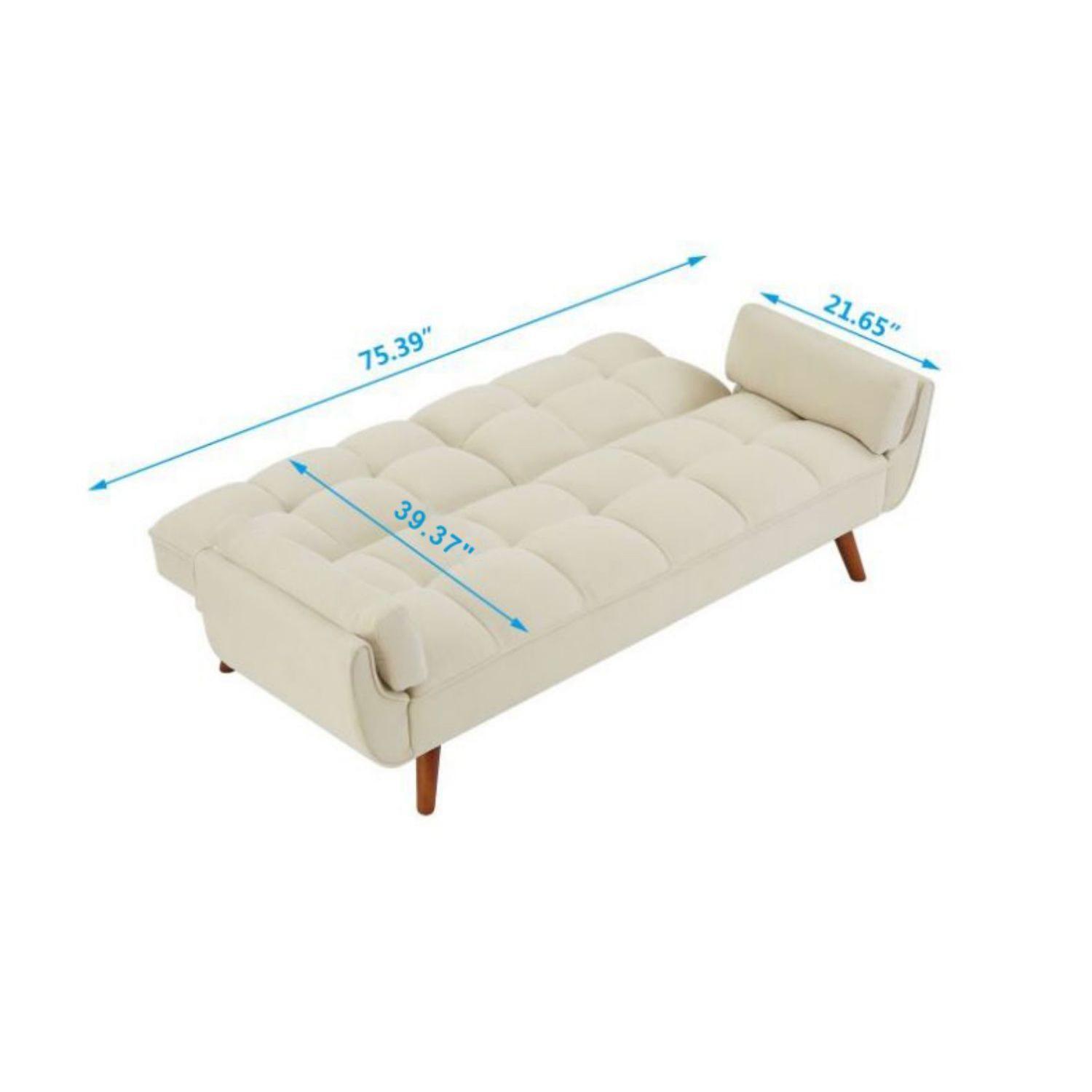 New Design Velvet Sofa Furniture Adjustable Backrest Easily Assembles Loveseat - FurniFindUSA