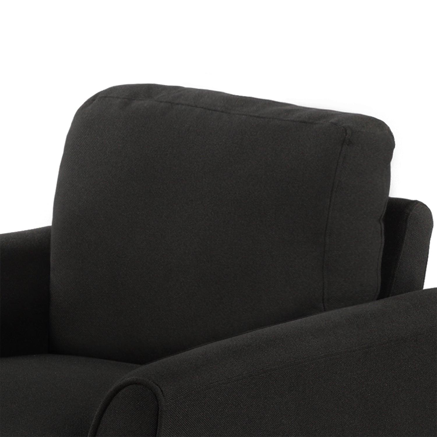 Living Room Furniture Armrest Single Sofa (Black) - FurniFindUSA