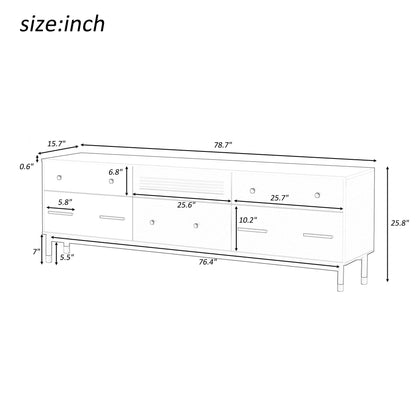 U-Can TV Stand for 75+ Inch TV Entertainment Center TV Media Console Table Modern TV Stand - FurniFindUSA