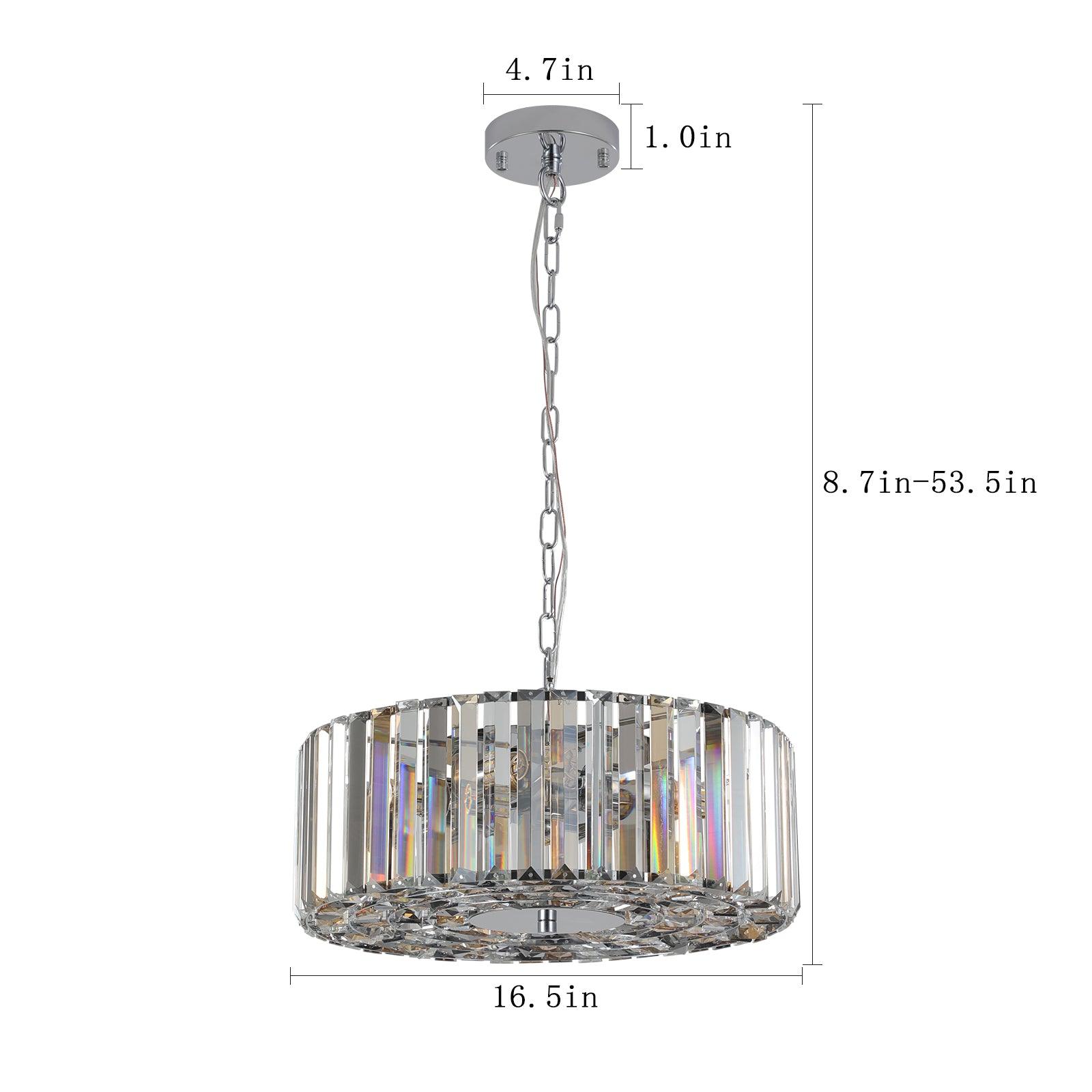 Modern Crystal Chandelier for Living-Room Round Cristal Lamp Luxury Home Decor Light Fixture - FurniFindUSA