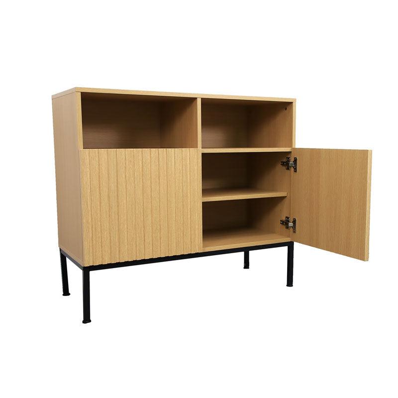 Coffee Bar Cabinet Corner Storage Cabinet Modern Buffet Sideboard Entertainment Center Storage Cabinet with Doors and Shelves - FurniFindUSA