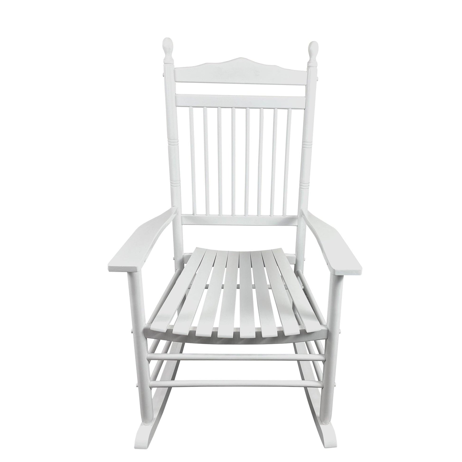 BALCONY PORCH ADULT ROCKING CHAIR - WHITE - FurniFindUSA