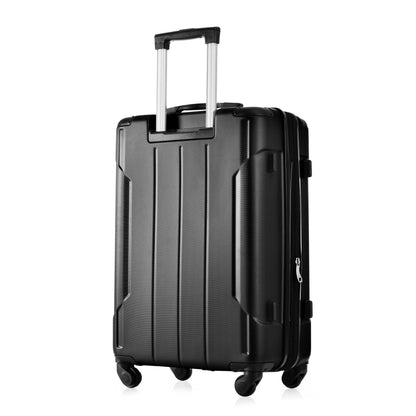 Hardshell Luggage Spinner Suitcase with TSA Lock Lightweight 20'' (Single Luggage) Black + ABS + 20 Inch Carry On - FurniFindUSA