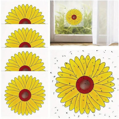 Window Fruit Fly Traps with Strong Stickiness Indoor use Sunflower Window Fly Stickers - FurniFindUSA