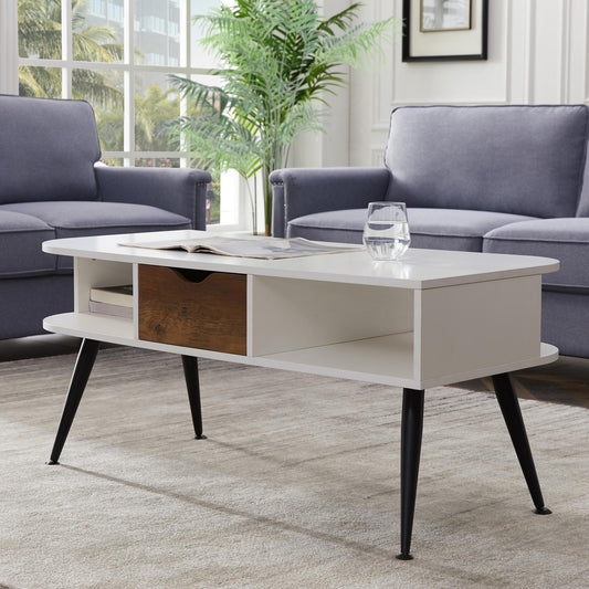 White Coffee Table for Living Room - FurniFindUSA