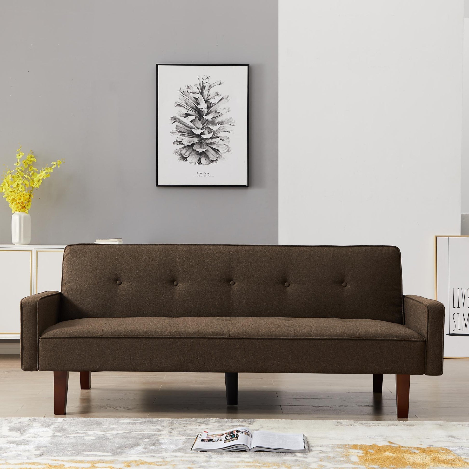 Solid Color Manufacture Sofa Bed Simple Combination Living Room Adjustable Couch - FurniFindUSA