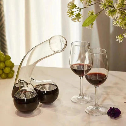 Creative whiskey and red wine decanter made of high borosilicate glass, making it an ideal choice for bar displays - FurniFindUSA