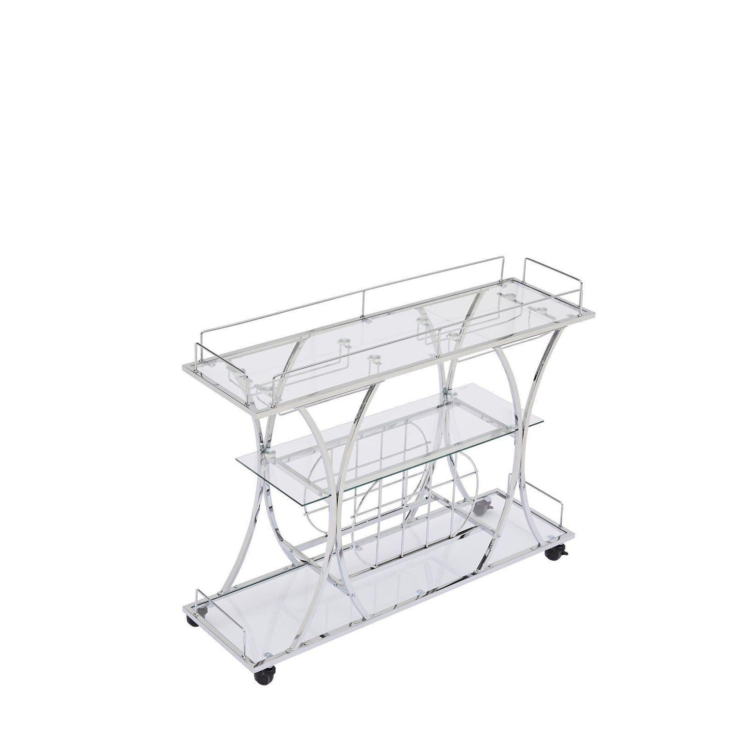 Kitchen & Dining Room Cart 3-Drawer Removable Storage Rack Trolley Cart with Rolling Wheels - FurniFindUSA