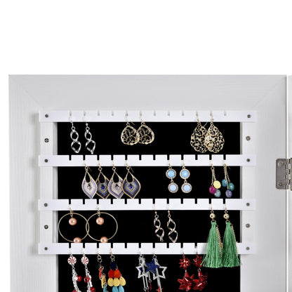 Fashion Simple Jewelry Storage Mirror Cabinet With LED Lights For Living Room Or Bedroom - FurniFindUSA