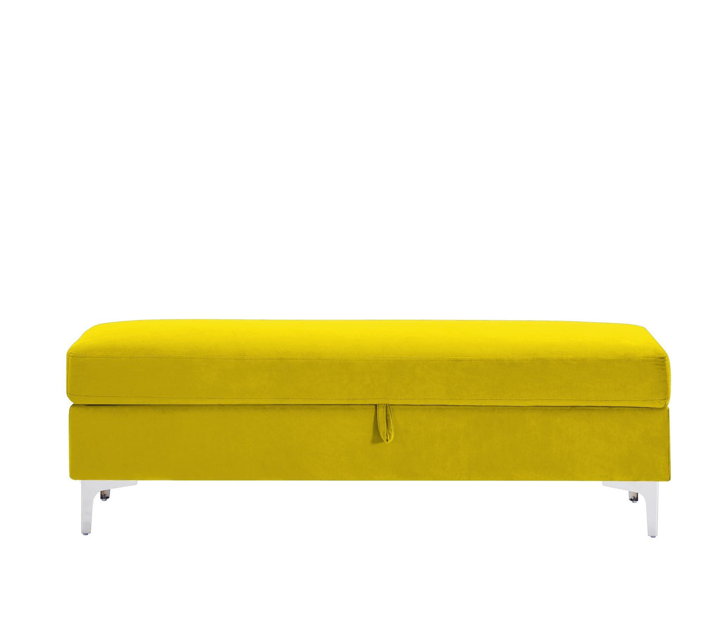 Storage Bench Solid Color 2 Seater Furniture Living Room Sofa Stool - FurniFindUSA