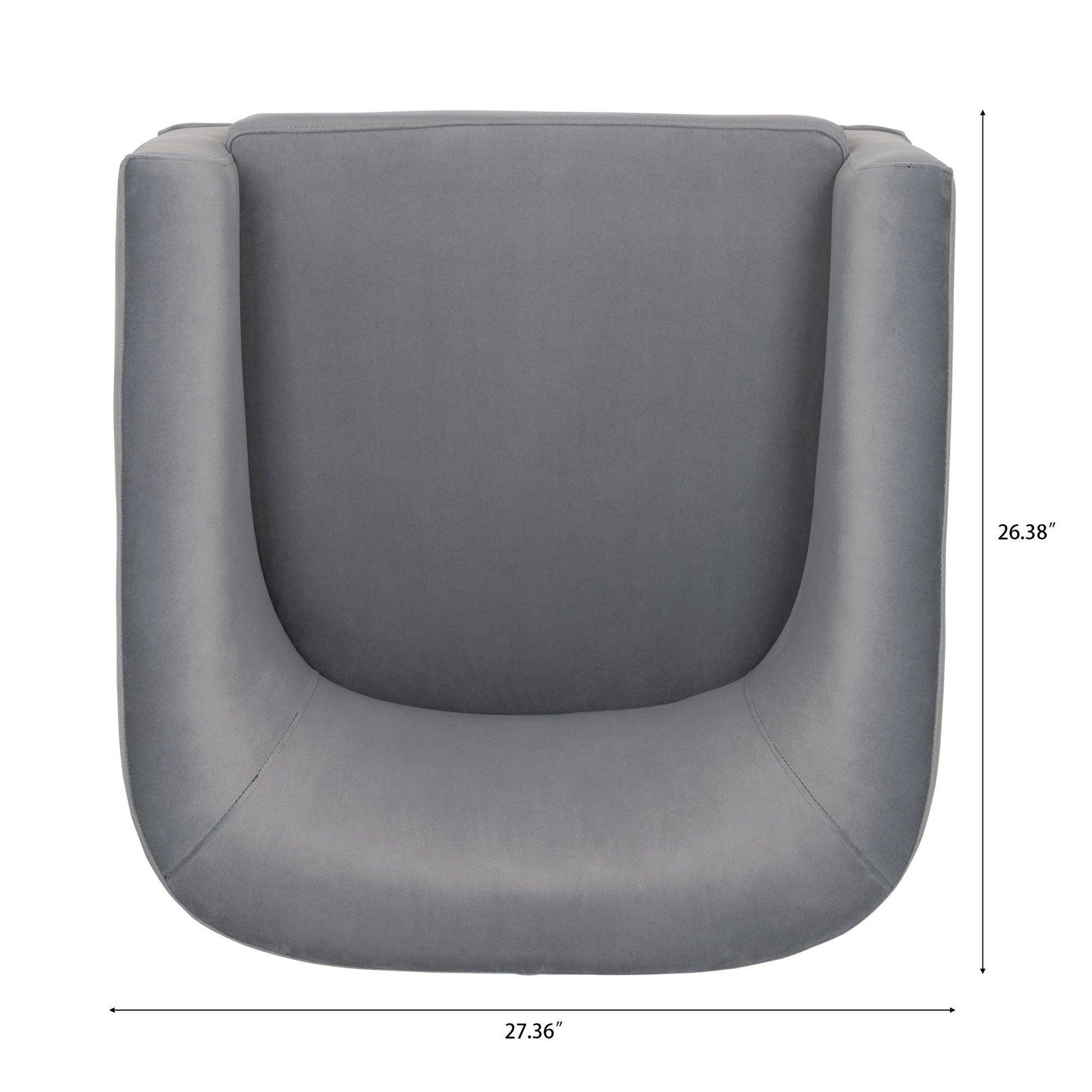 27.36" Wide Swivel Chair Gray - FurniFindUSA