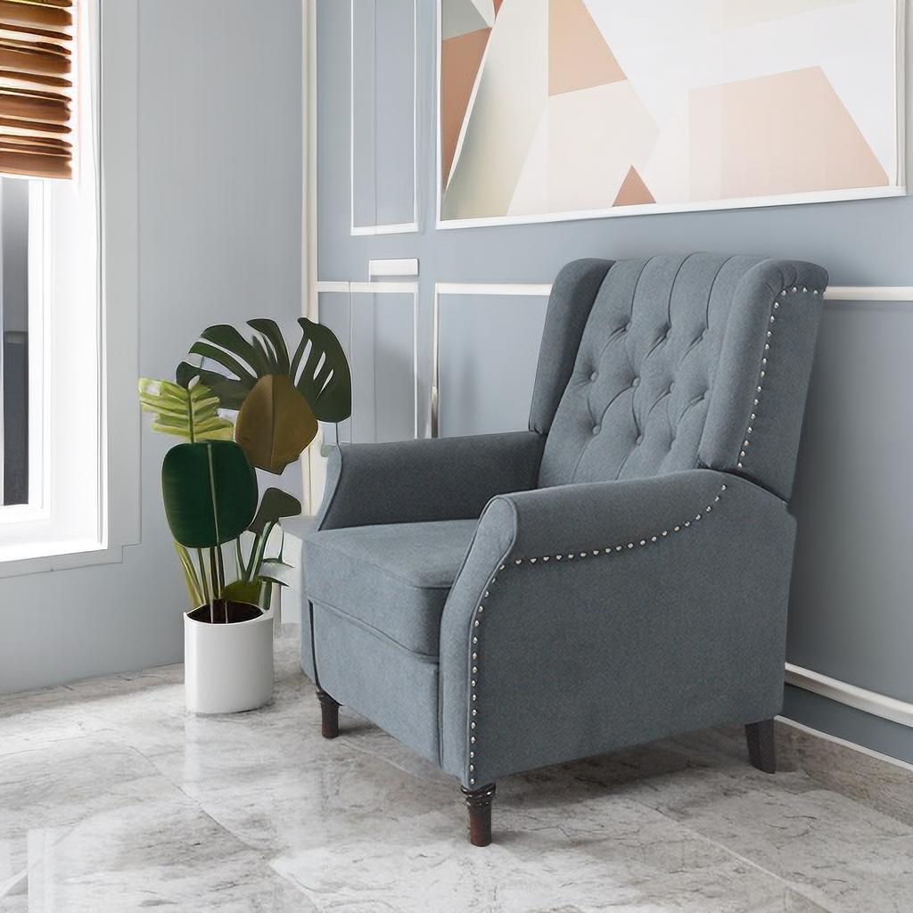 Redde Boo New Design Classic Dark Gray Waterproof Fabric Living Room Pull Button Sofa - FurniFindUSA