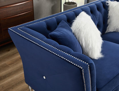 Solid Color Tufted Sofa for Living Room - FurniFindUSA