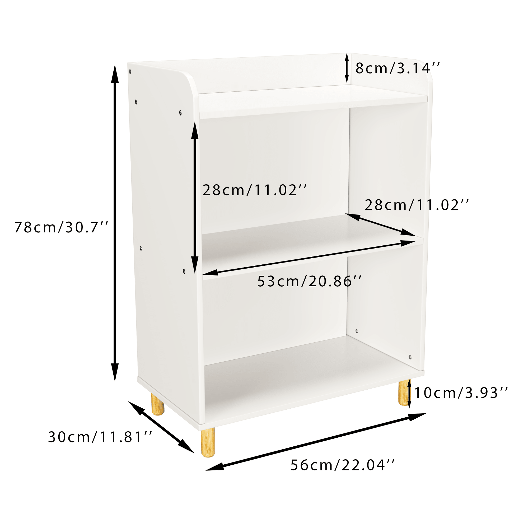 Kids 3-Tier Bookcase Children's Book Display Bookshelf Toy Storage Cabinet Organizer for Children's Room - FurniFindUSA