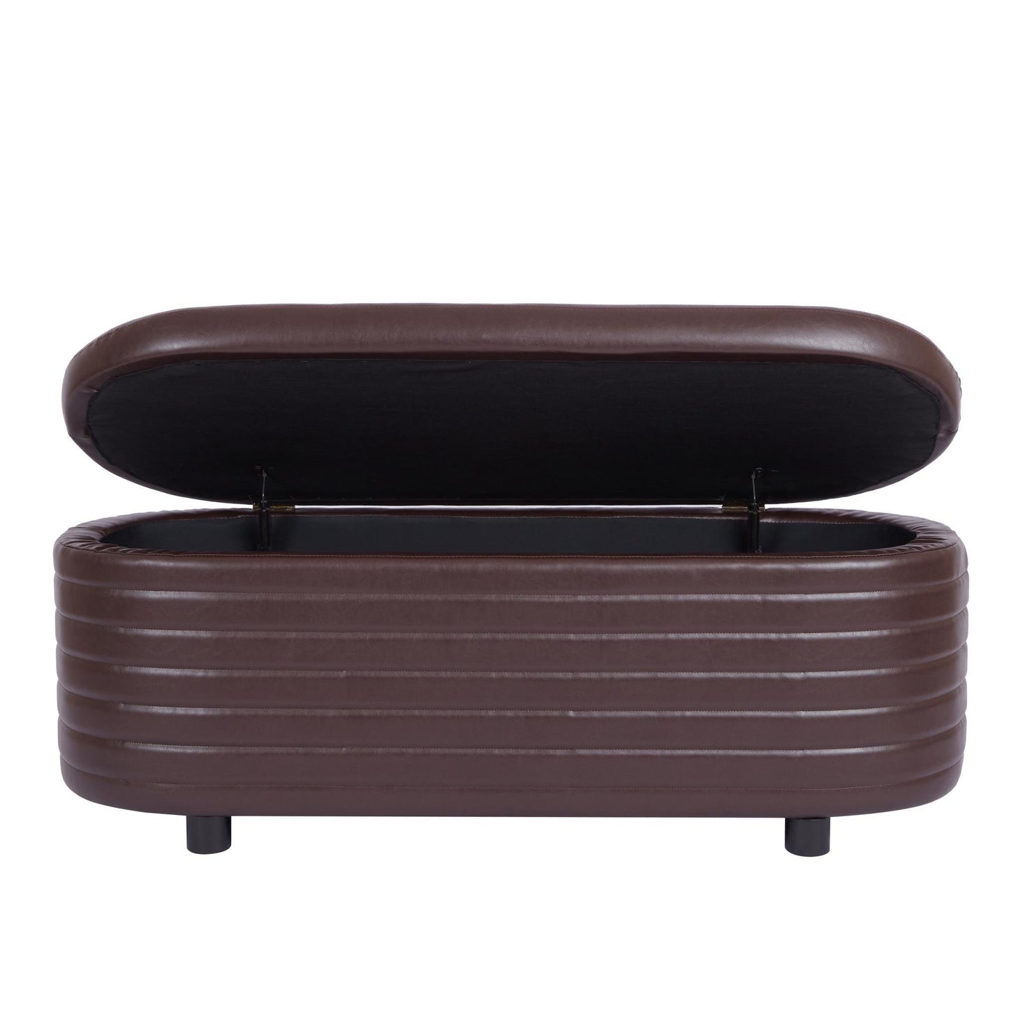 Multi-functional storage PU material sofa stool. - FurniFindUSA