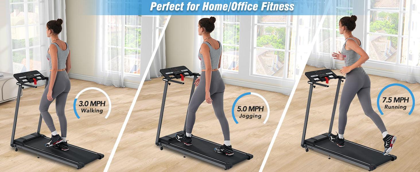 NEW Folding Treadmills Walking Pad Treadmill for Home Office -2.5HP Walking Treadmill With Incline Bluetooth Speaker - FurniFindUSA