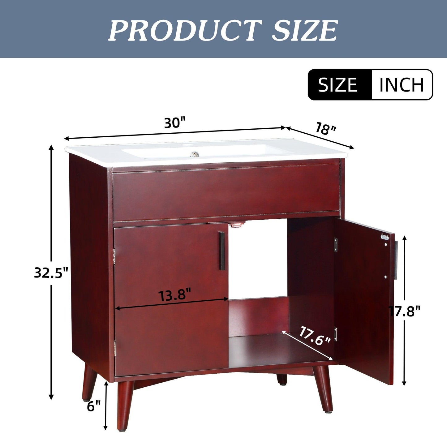 Bathroom vanity Set with Sink, Combo Cabinet, Bathroom Storage Cabinet - FurniFindUSA