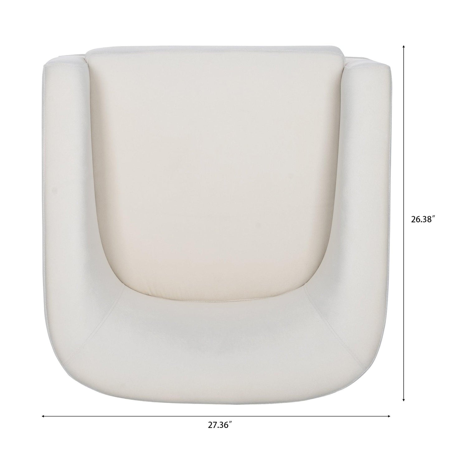 27.36" Wide Swivel Chair White - FurniFindUSA