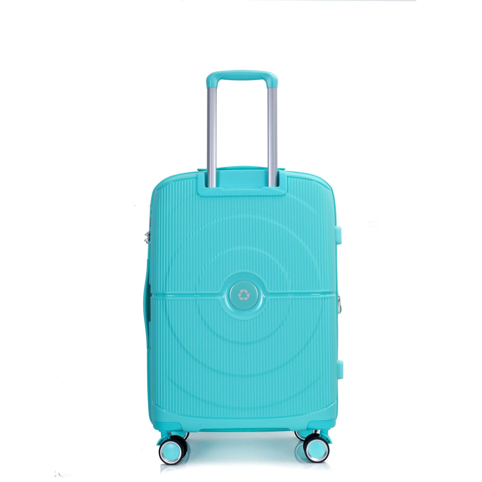 Expandable Hardshell Suitcase Double Spinner Wheels PP Luggage Sets Lightweight Durable 3-Piece Set (20/24/28) , Lake Blue - FurniFindUSA