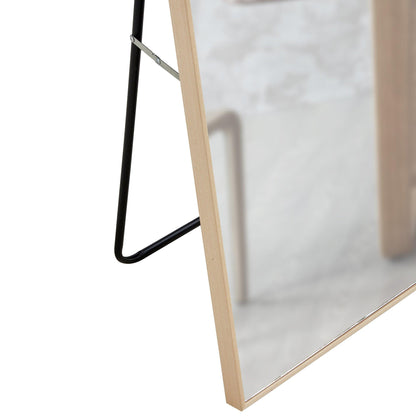 The3rd generation packaging upgrade includes a light oak solid wood frame full length mirror dressing mirror - FurniFindUSA