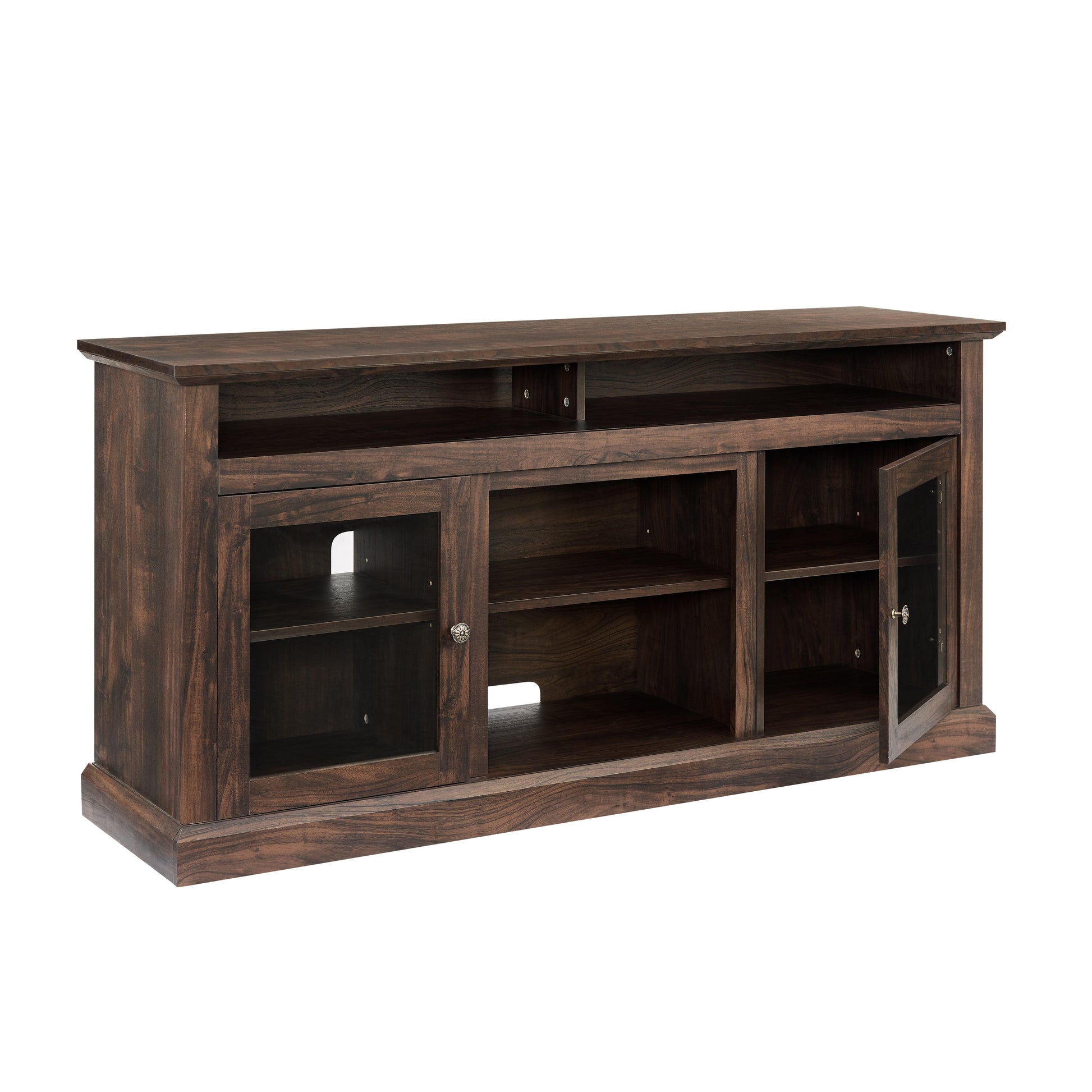 Contemporary TV Media Stand Modern Entertainment Console Brown - FurniFindUSA