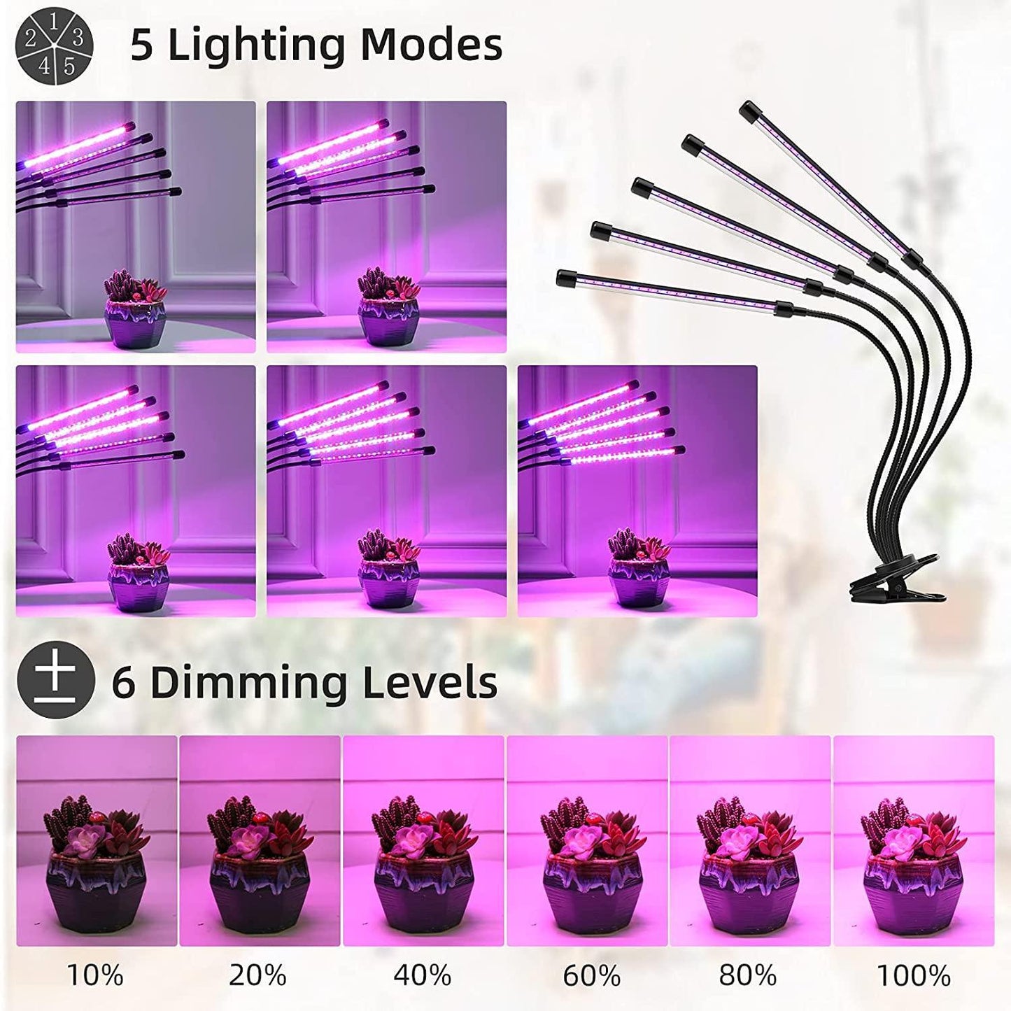 Grow Light Plant Lights for Indoor Plants LED Lamp Bulbs Full Spectrum - FurniFindUSA