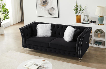 Solid Color Tufted Sofa for Living Room - FurniFindUSA